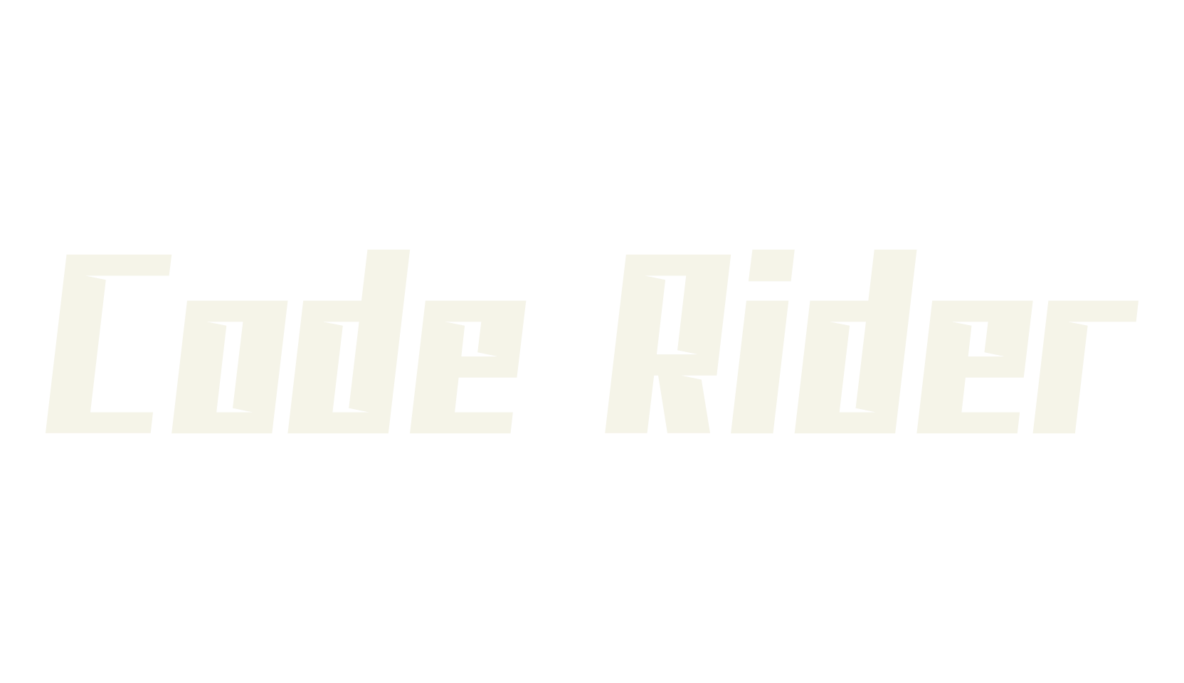 Code Rider, racing font preview