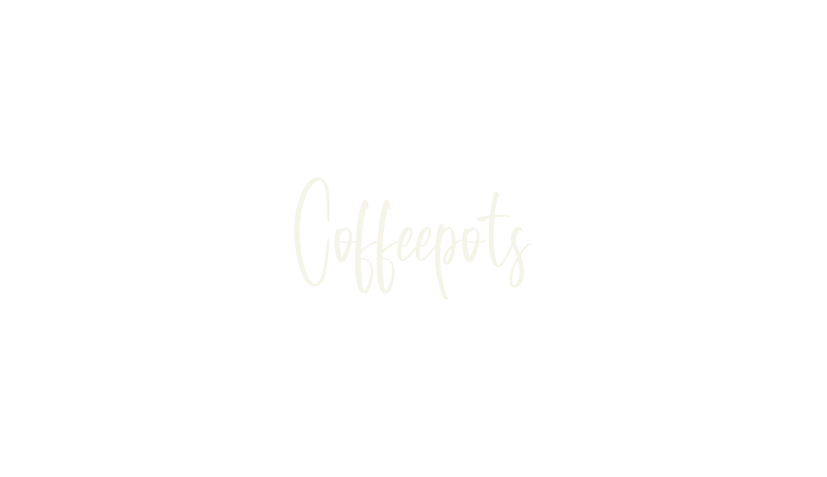 Coffeepots, typewriter font preview