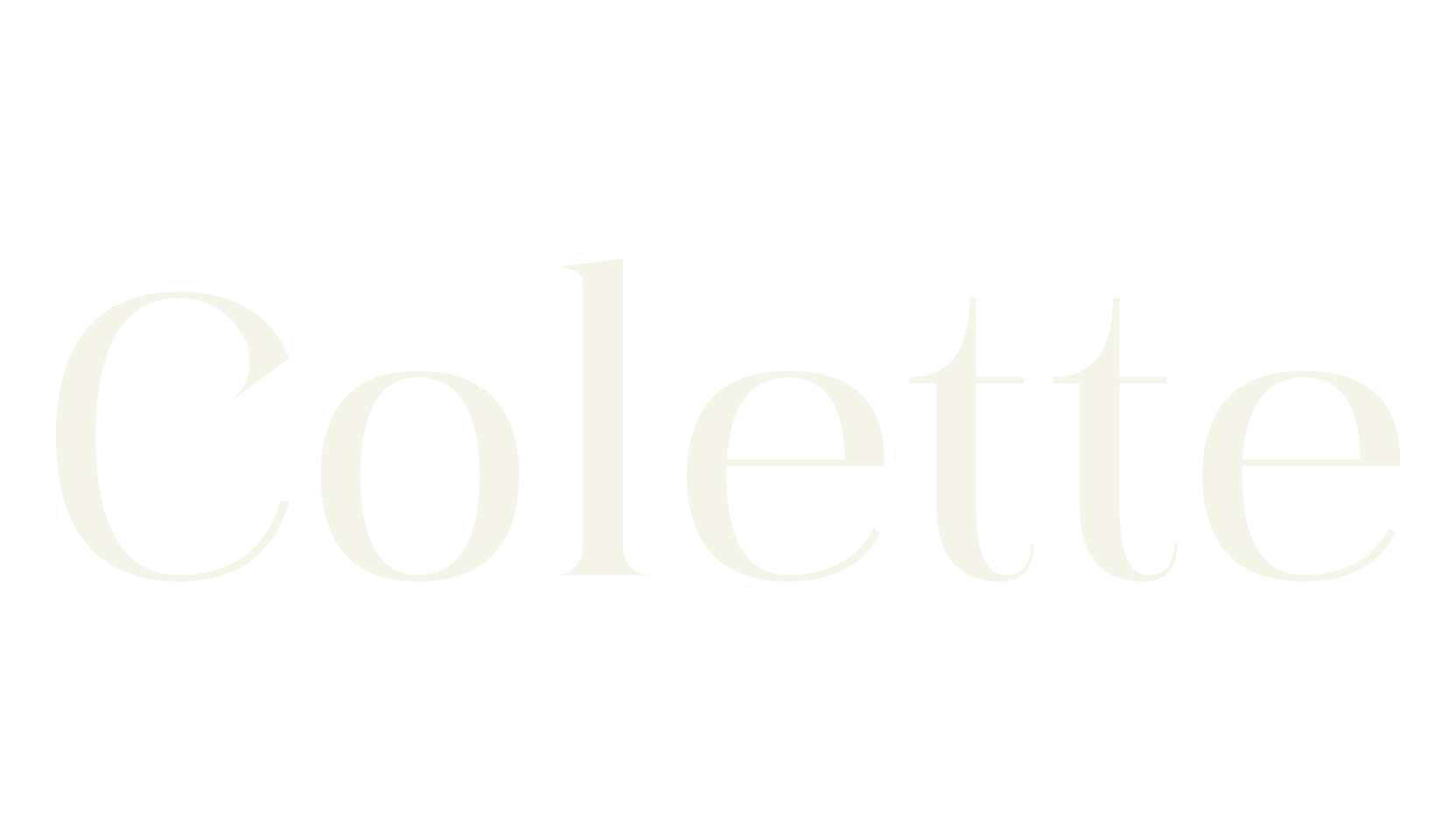 Colette, letter font preview