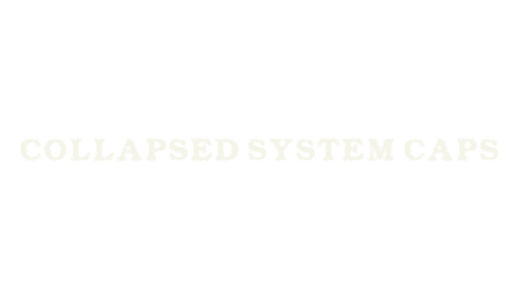 Collapsed System CAPS, display market font preview