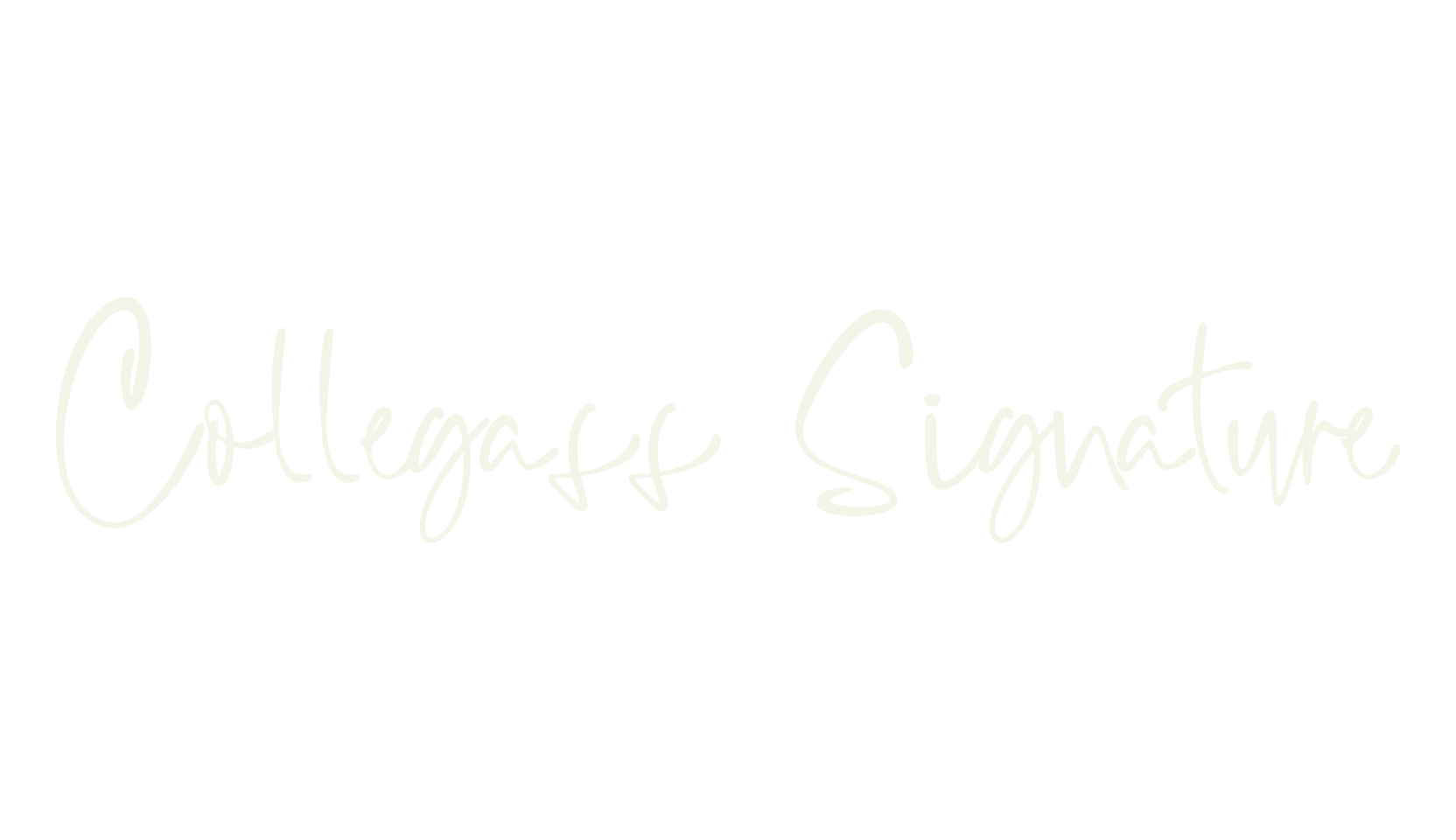 Collegass Signature, signature font preview