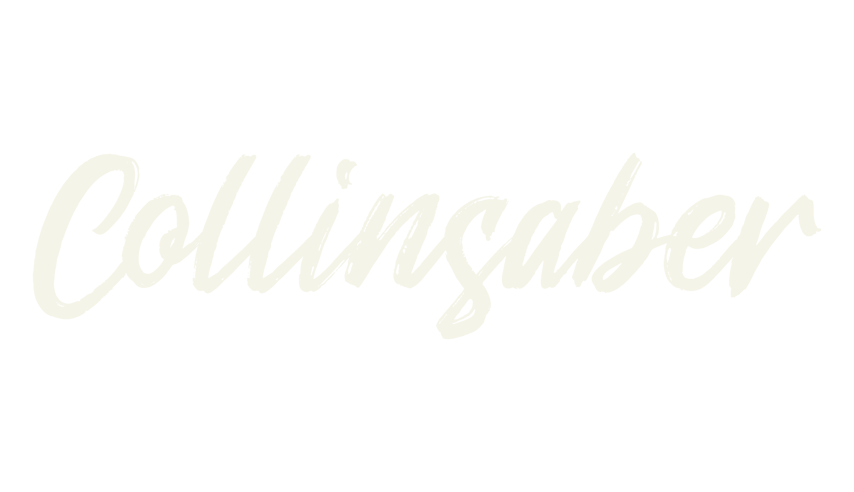 Collinsaber, brush font preview