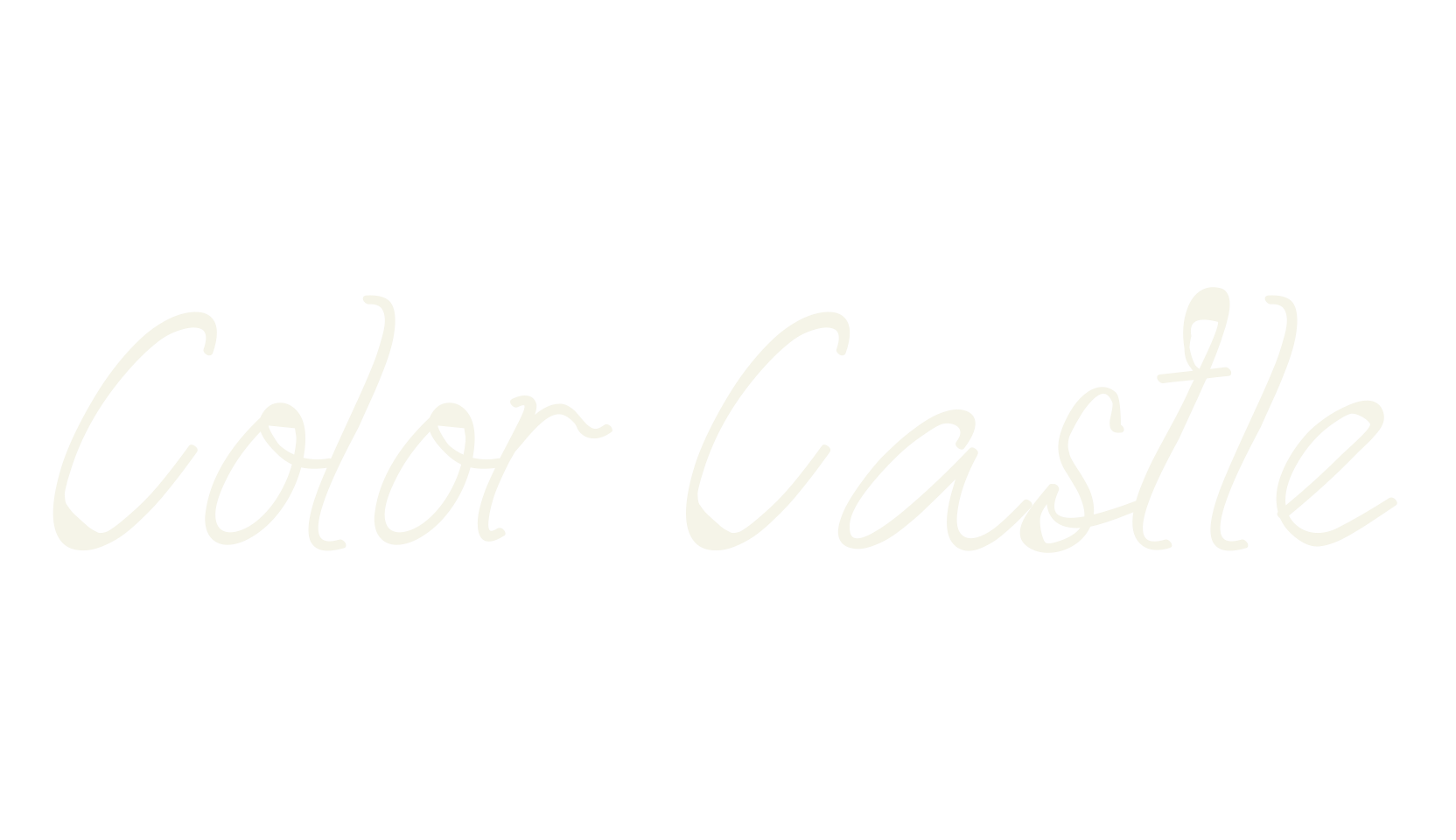 Color Castle, cursive font preview