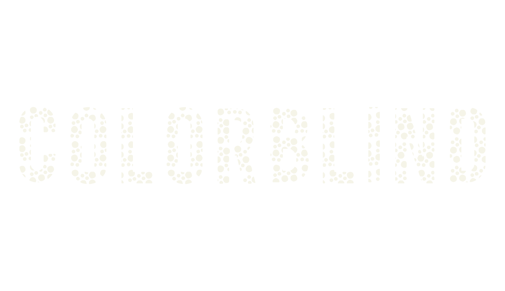 ColorBlind, bubbles font preview