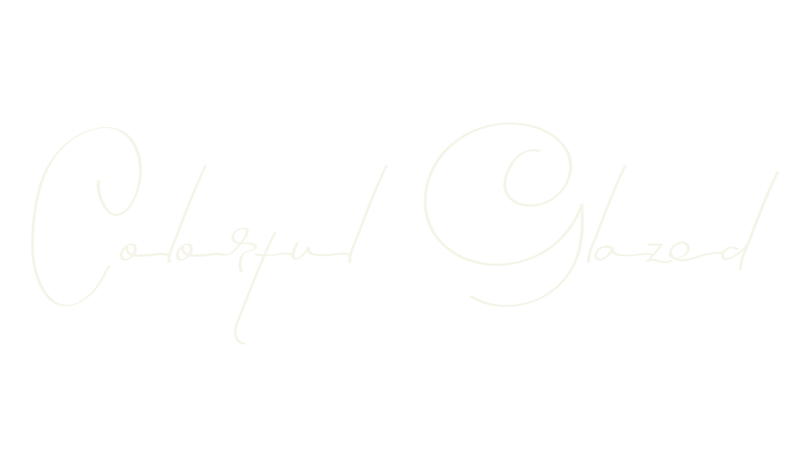 Colorful Glazed, calligraphy font preview