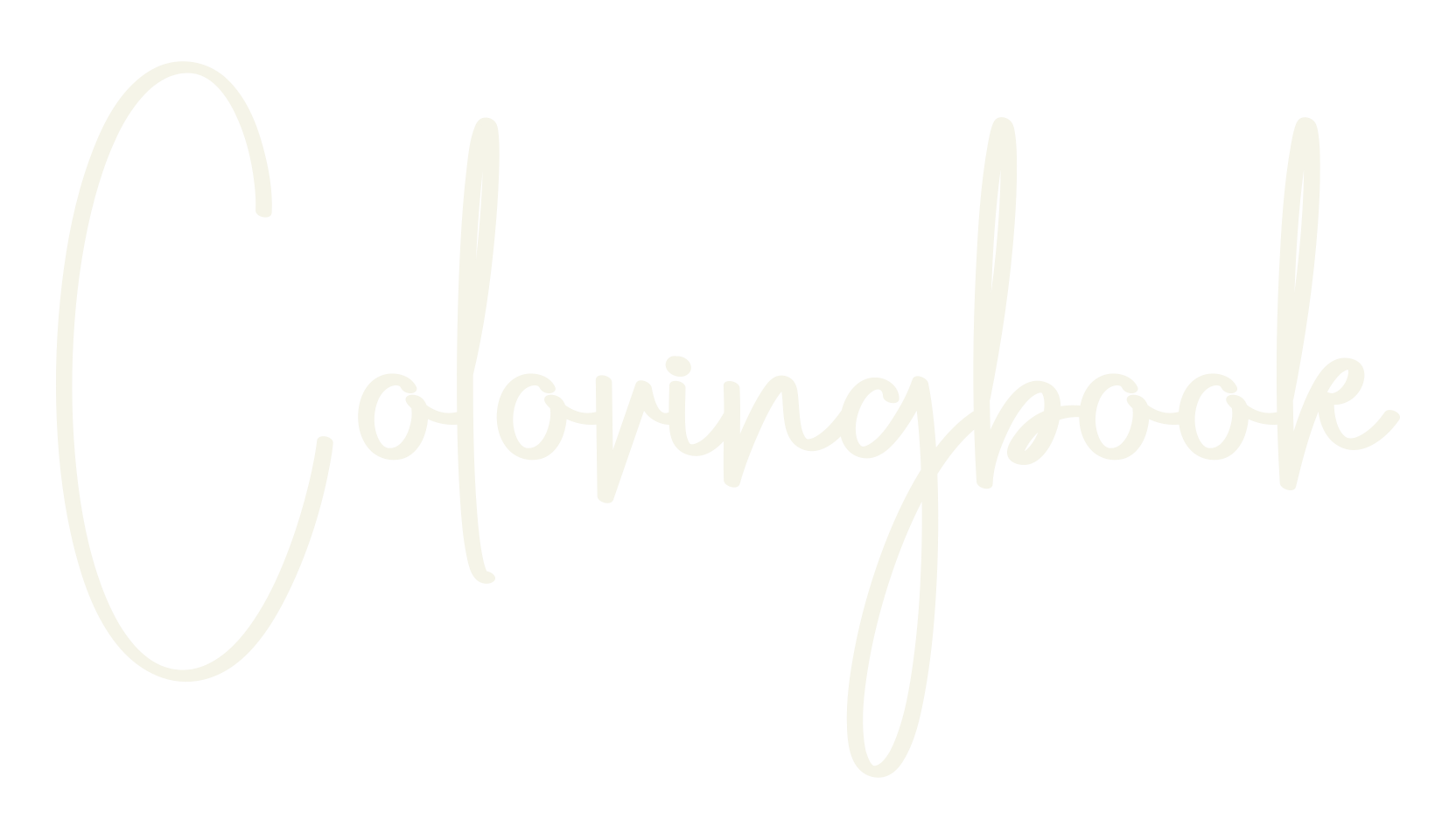 Coloringbook, calligraphy font preview