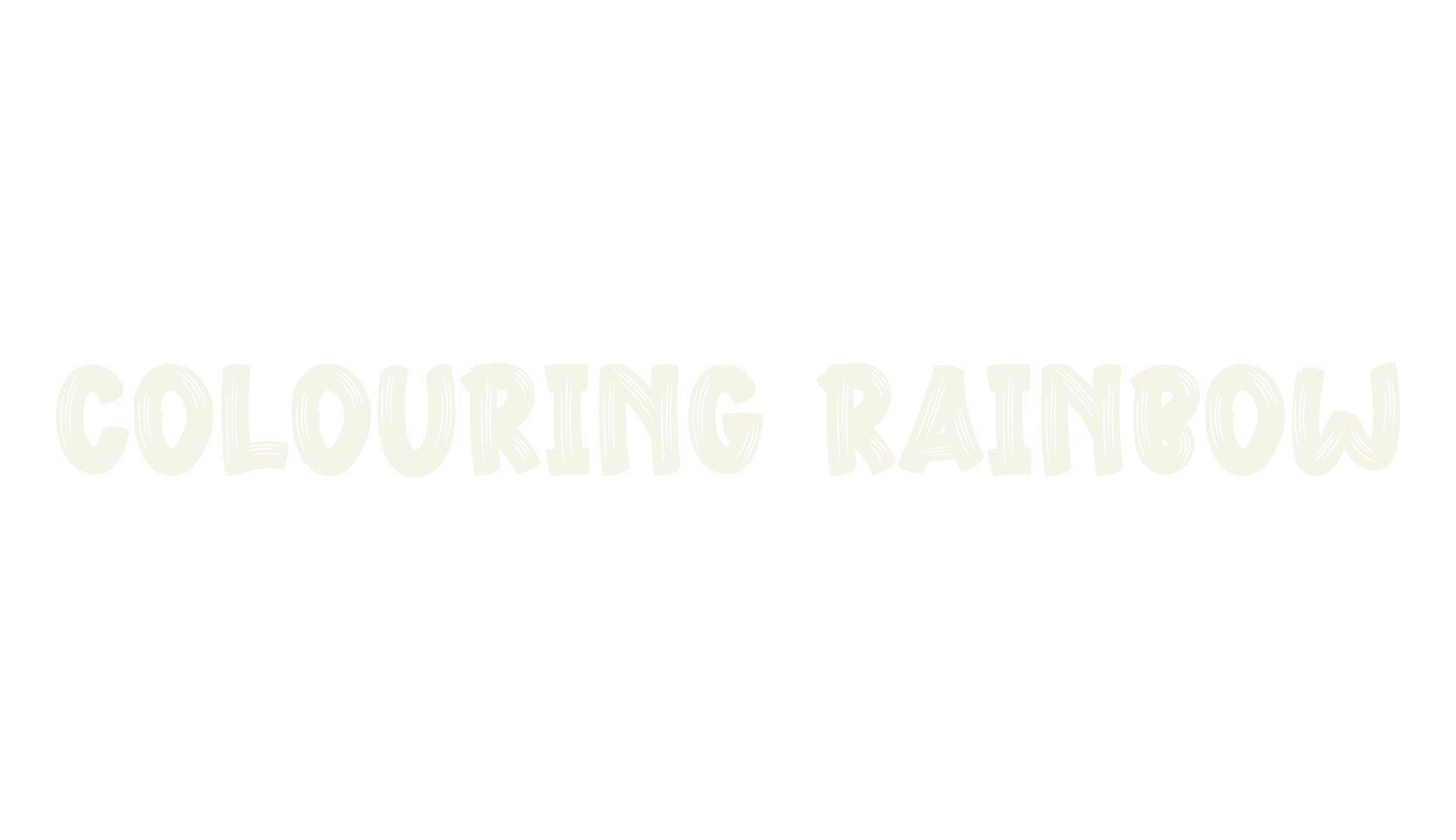 Colouring Rainbow, handwriting font preview