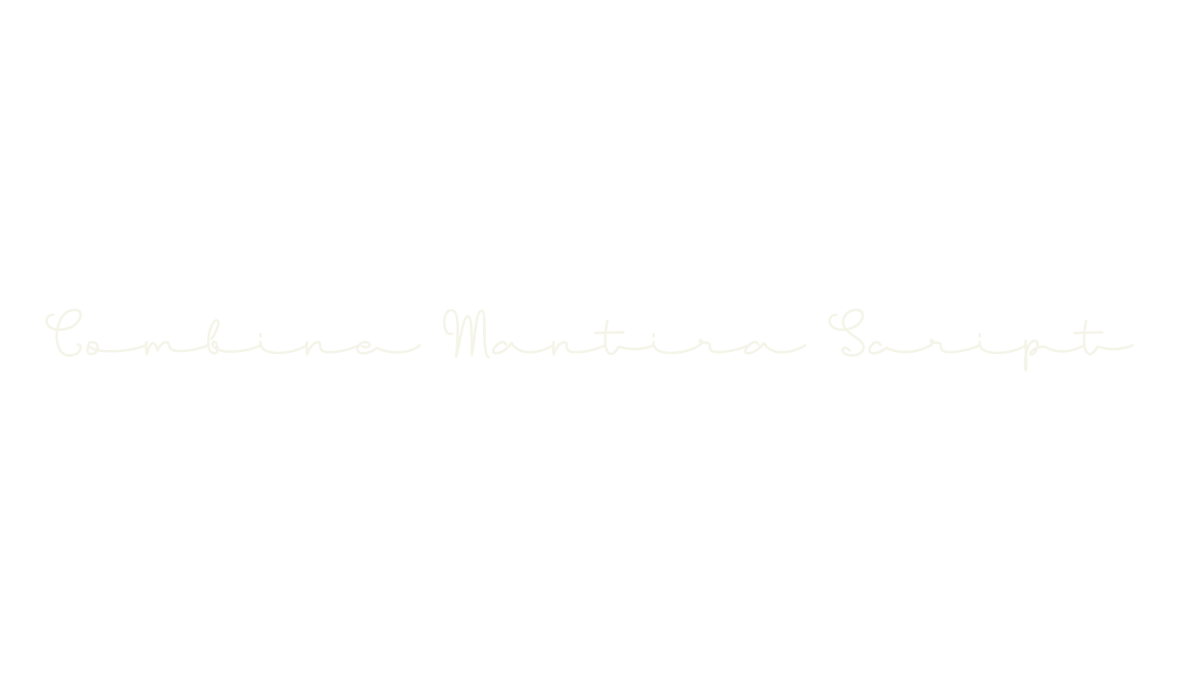 Combine Mantira Script, handwriting font preview