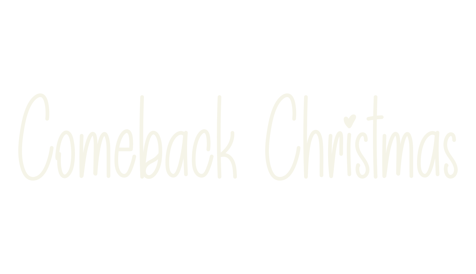 Comeback Christmas, handwriting font preview