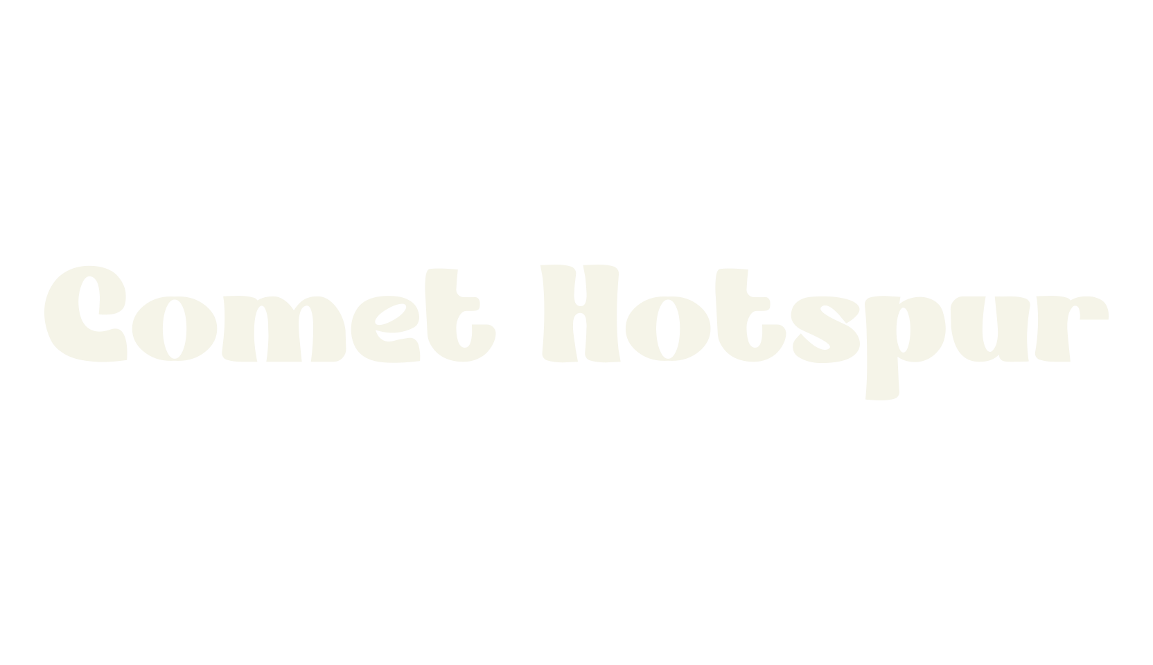 Comet Hotspur, display market font preview