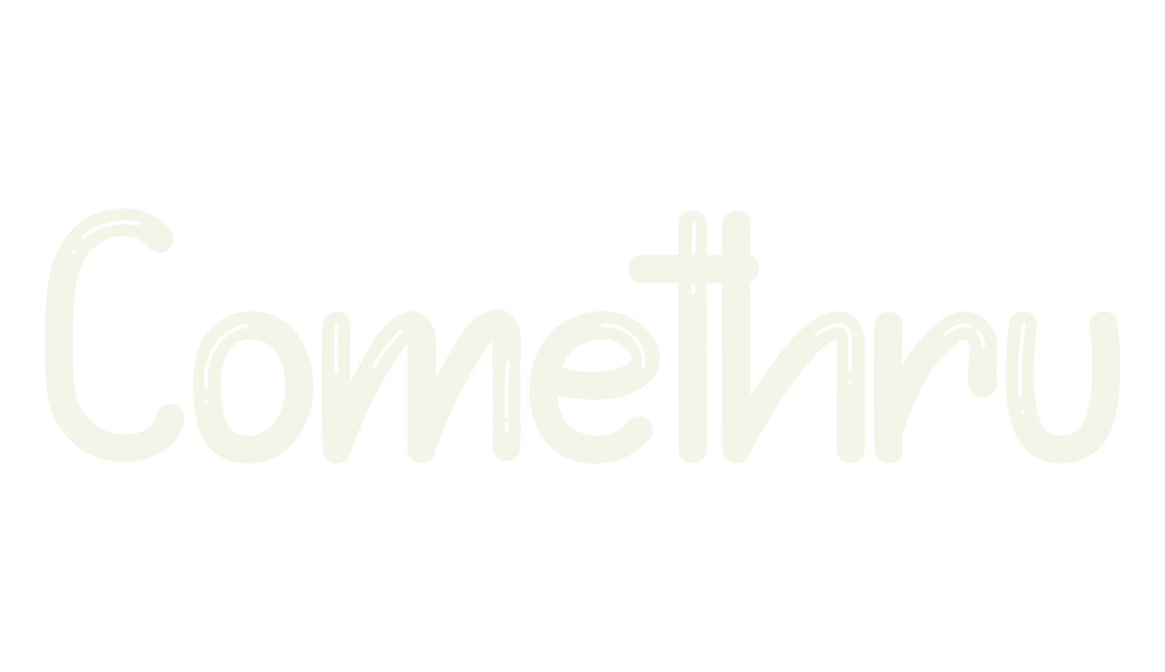 Comethru, bold font preview