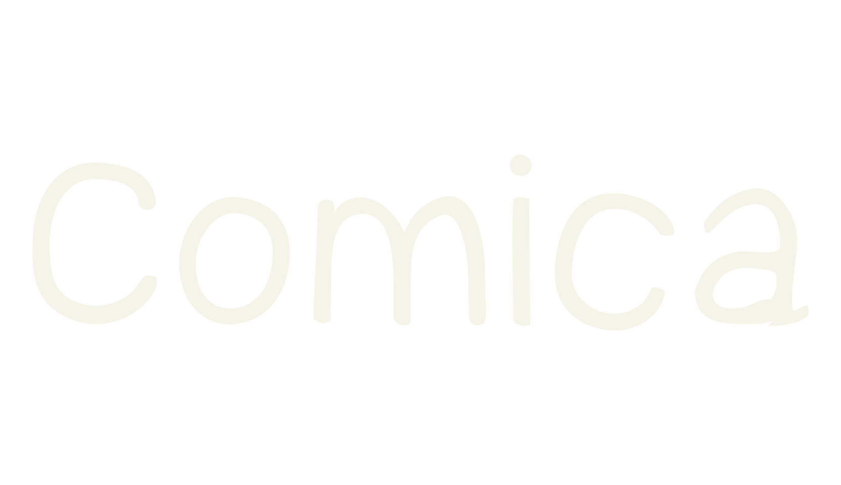 Comica, handwritten font preview