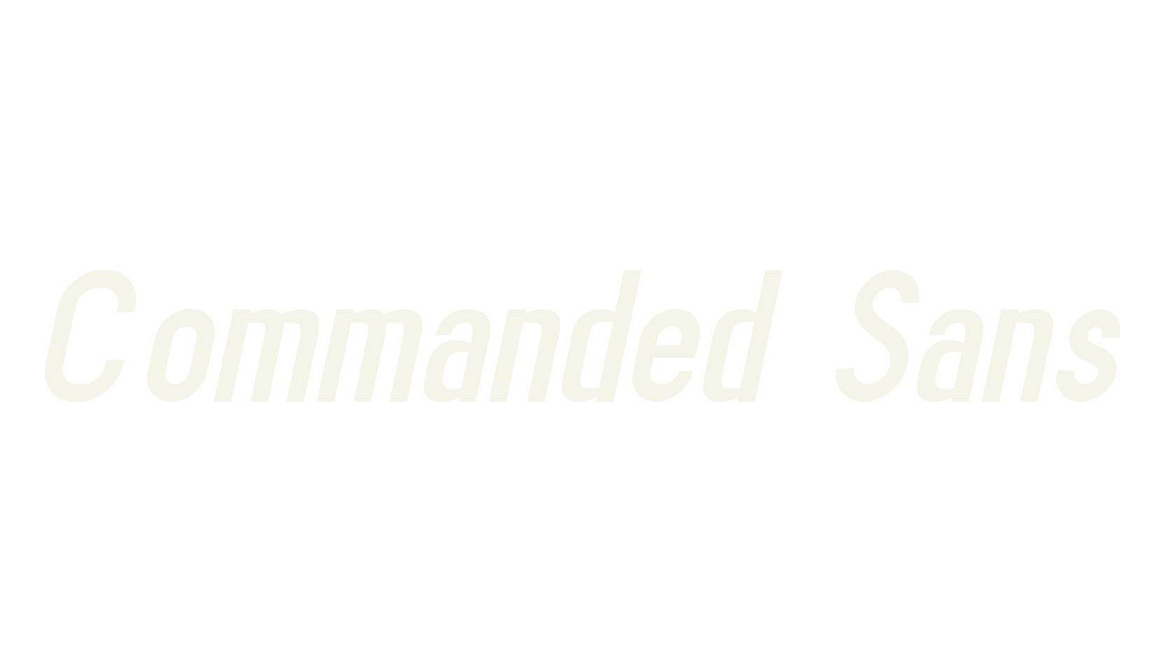 Commanded Sans, sans serif font preview