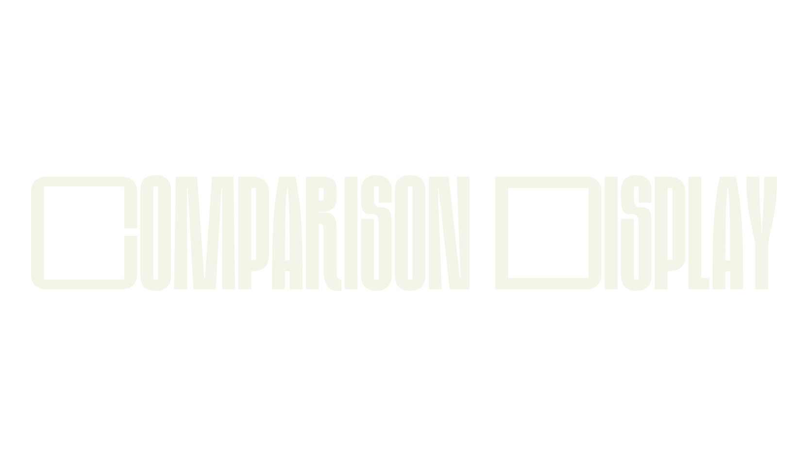 Comparison Display, condensed font preview