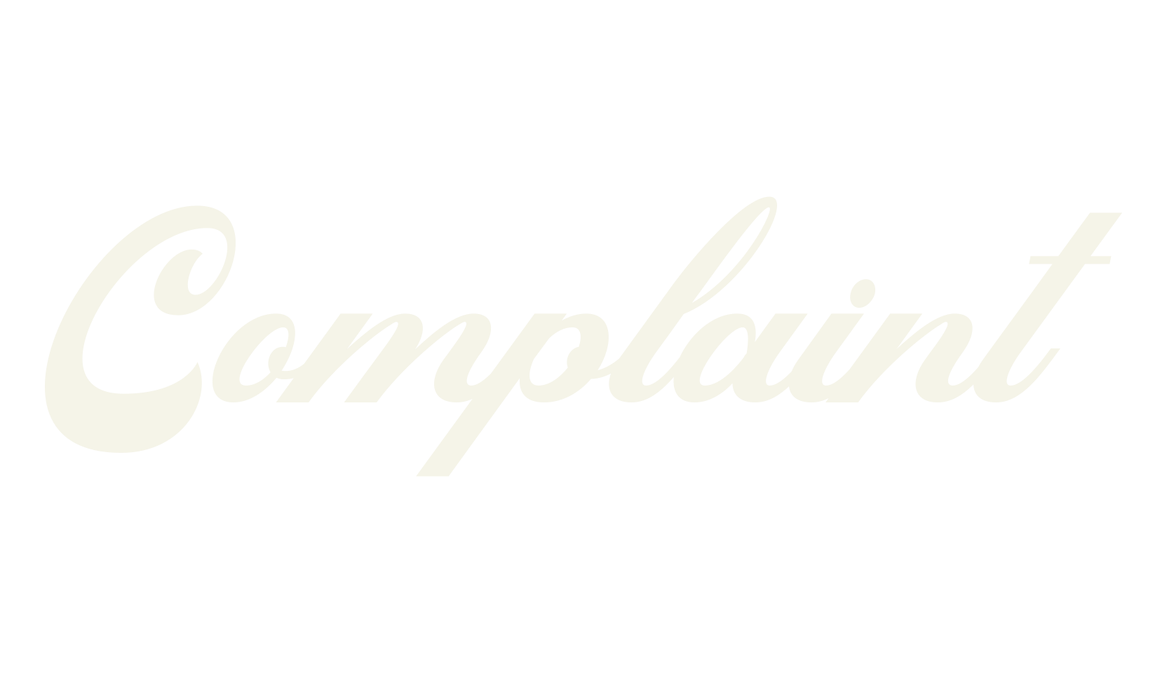 Complaint, script font preview