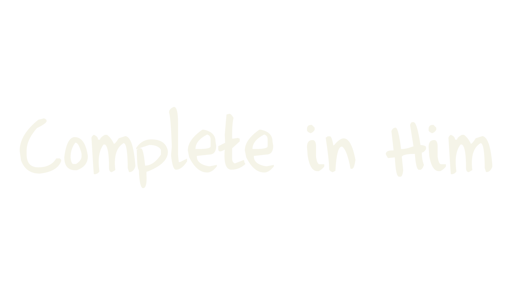 Complete in Him, display market font preview