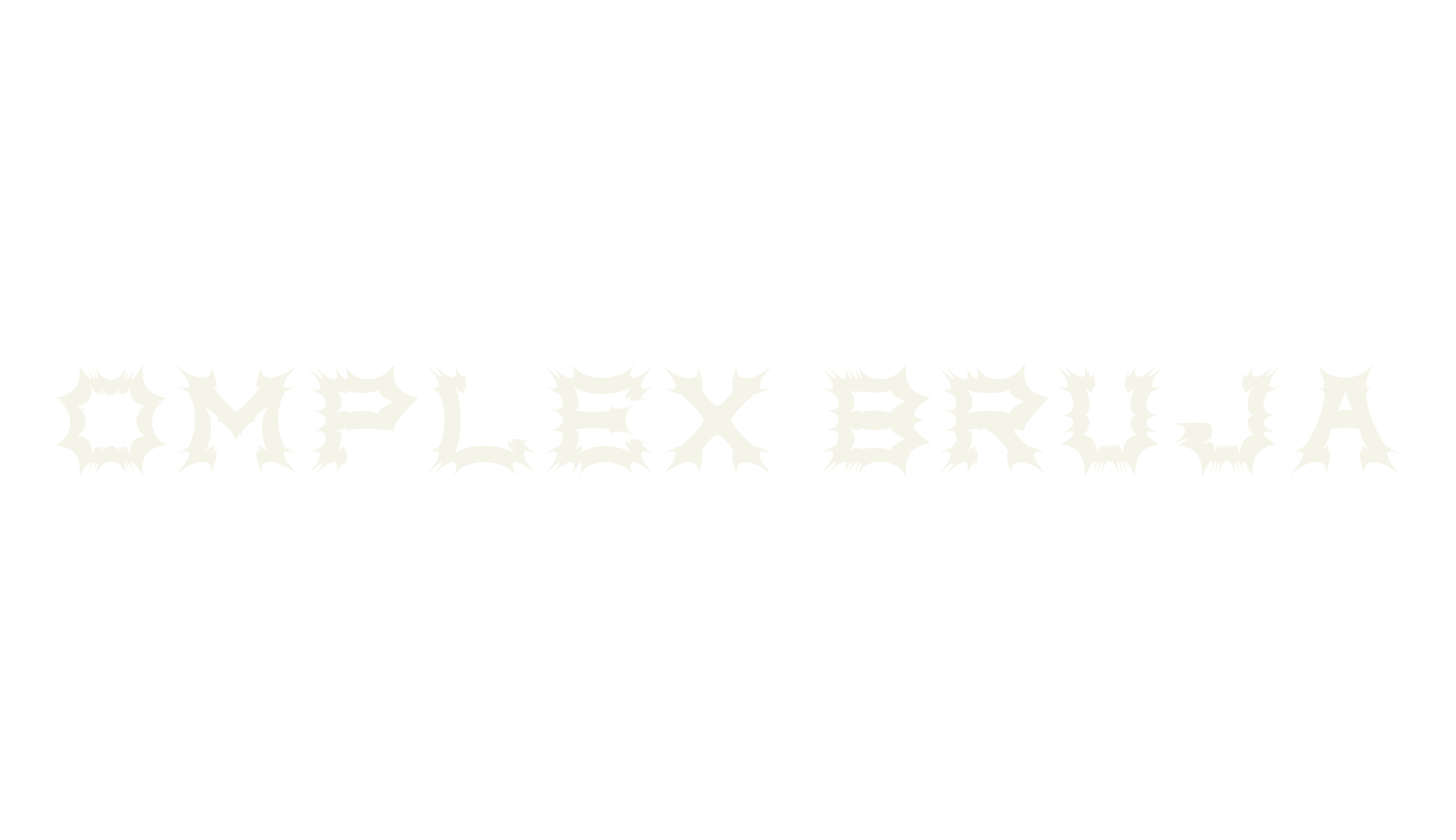 Complex bruja, display market font preview