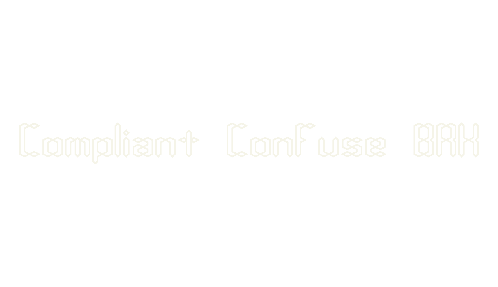Compliant Confuse BRK, display font preview