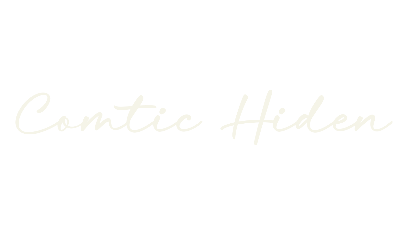 Comtic Hiden, script font preview