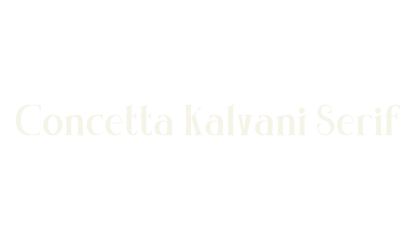 Concetta Kalvani Serif, serif font preview