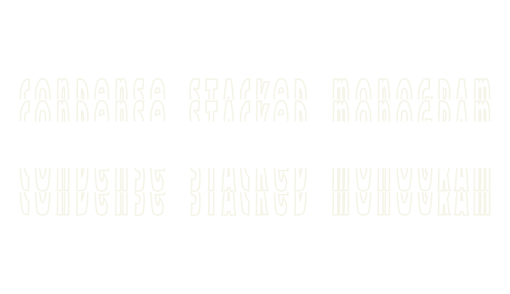 Condense Stacked Monogram, logo font preview