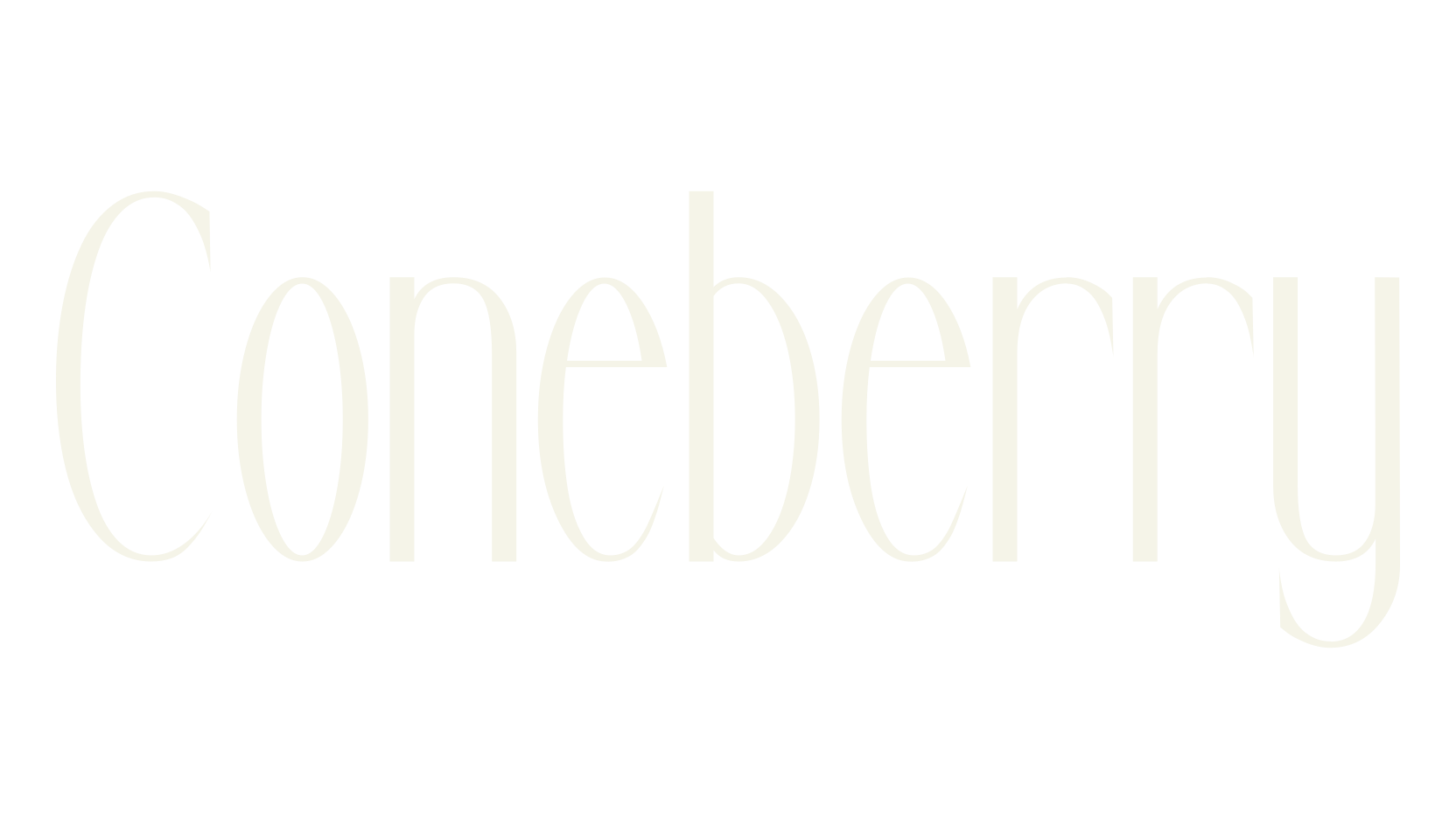 Coneberry, sleek font preview