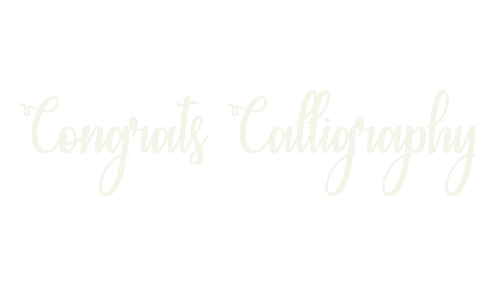 Congrats Calligraphy, fashion script font preview