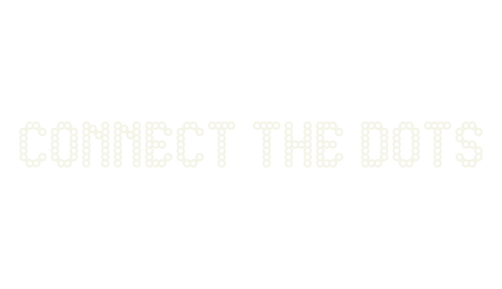 CONNECT THE DOTS, display market font preview
