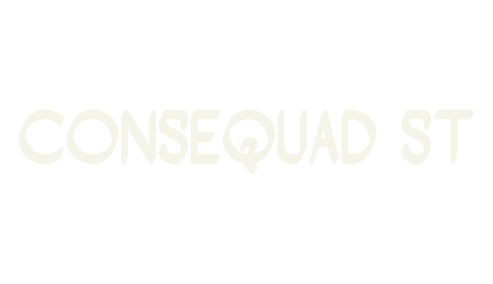 Consequad St, fancy font preview