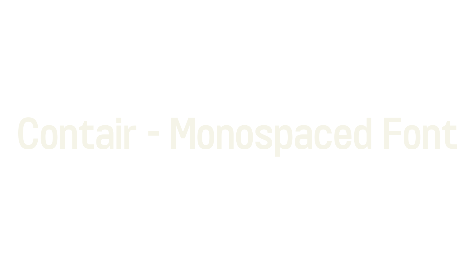 Contair - Monospaced Font, monospaced font preview