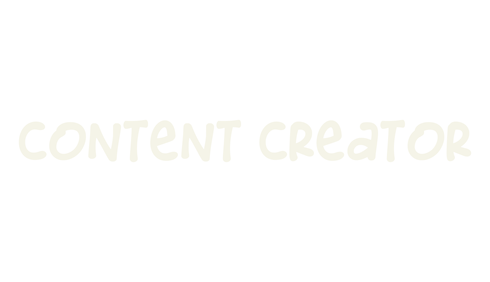 Content Creator, comic sans font preview
