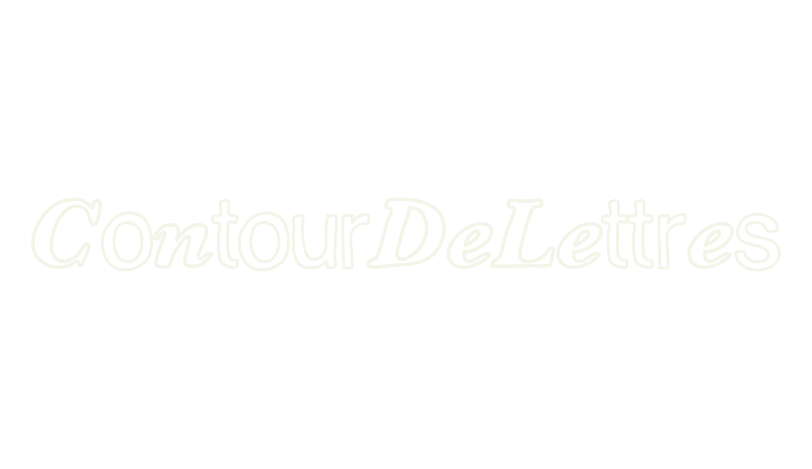 ContourDeLettres, hollow font preview