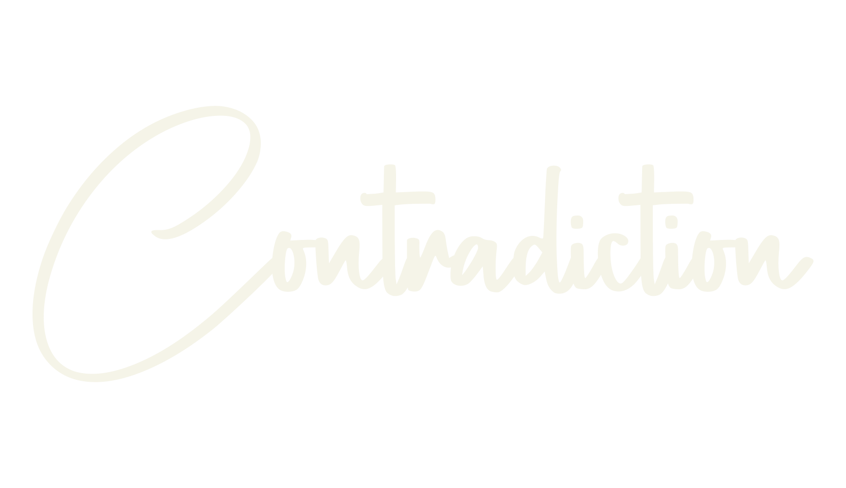 Contradiction, cursive font preview