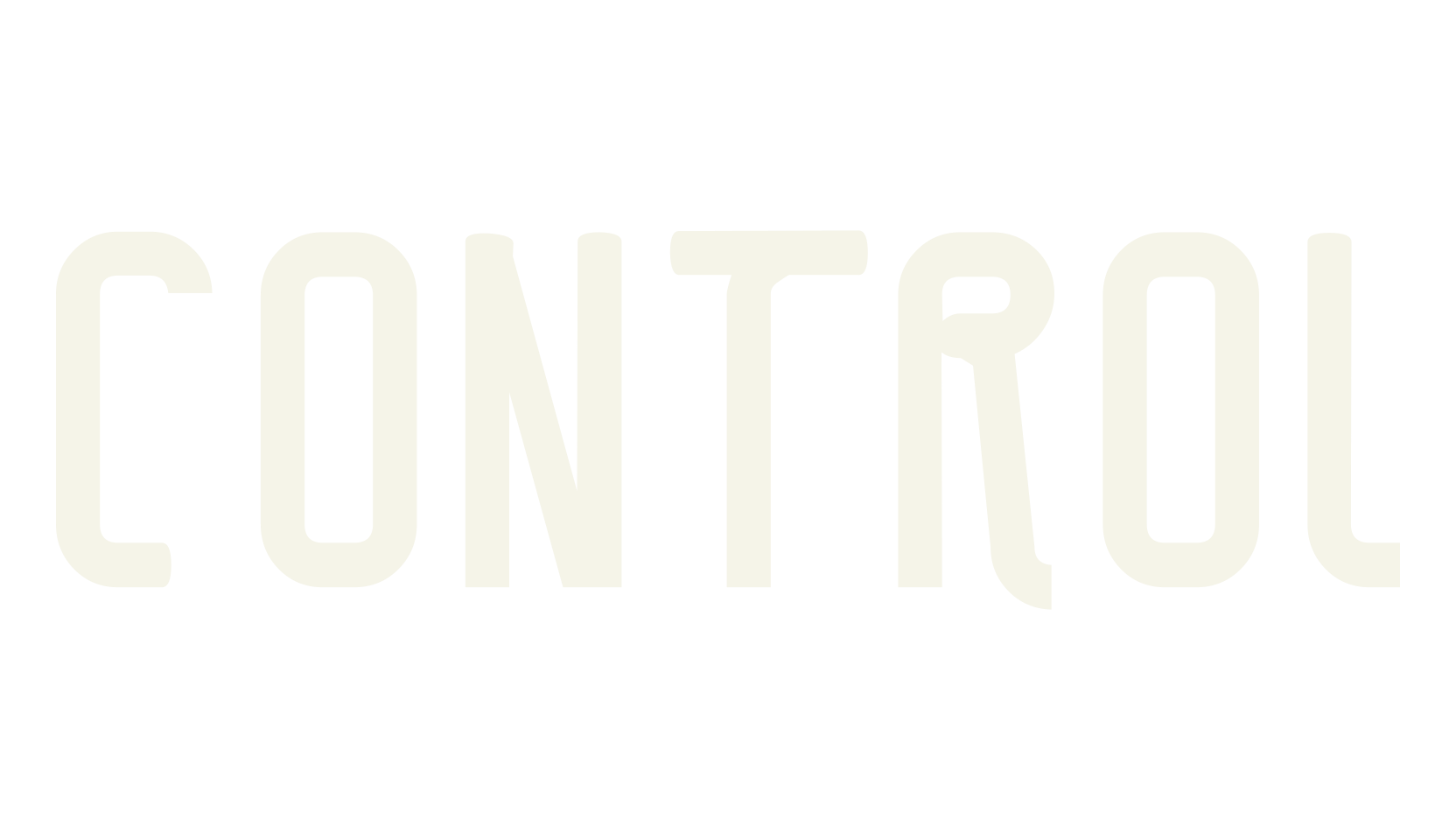 CONTROL, decorative font preview