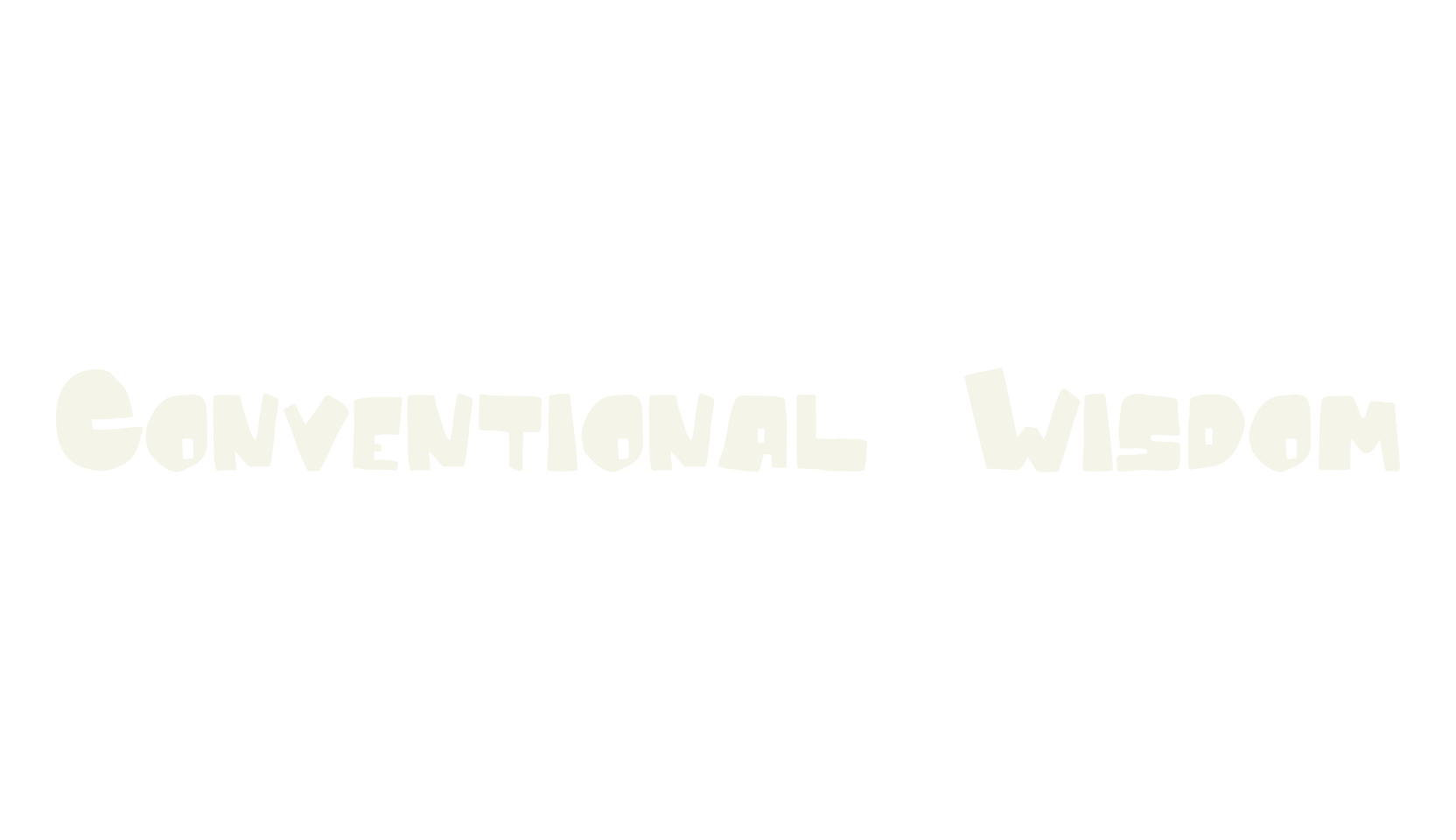 Conventional Wisdom, cartoon font preview