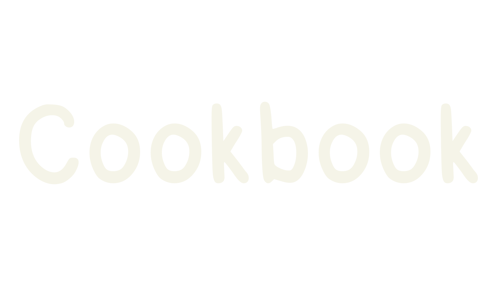 Cookbook, handwriting font preview