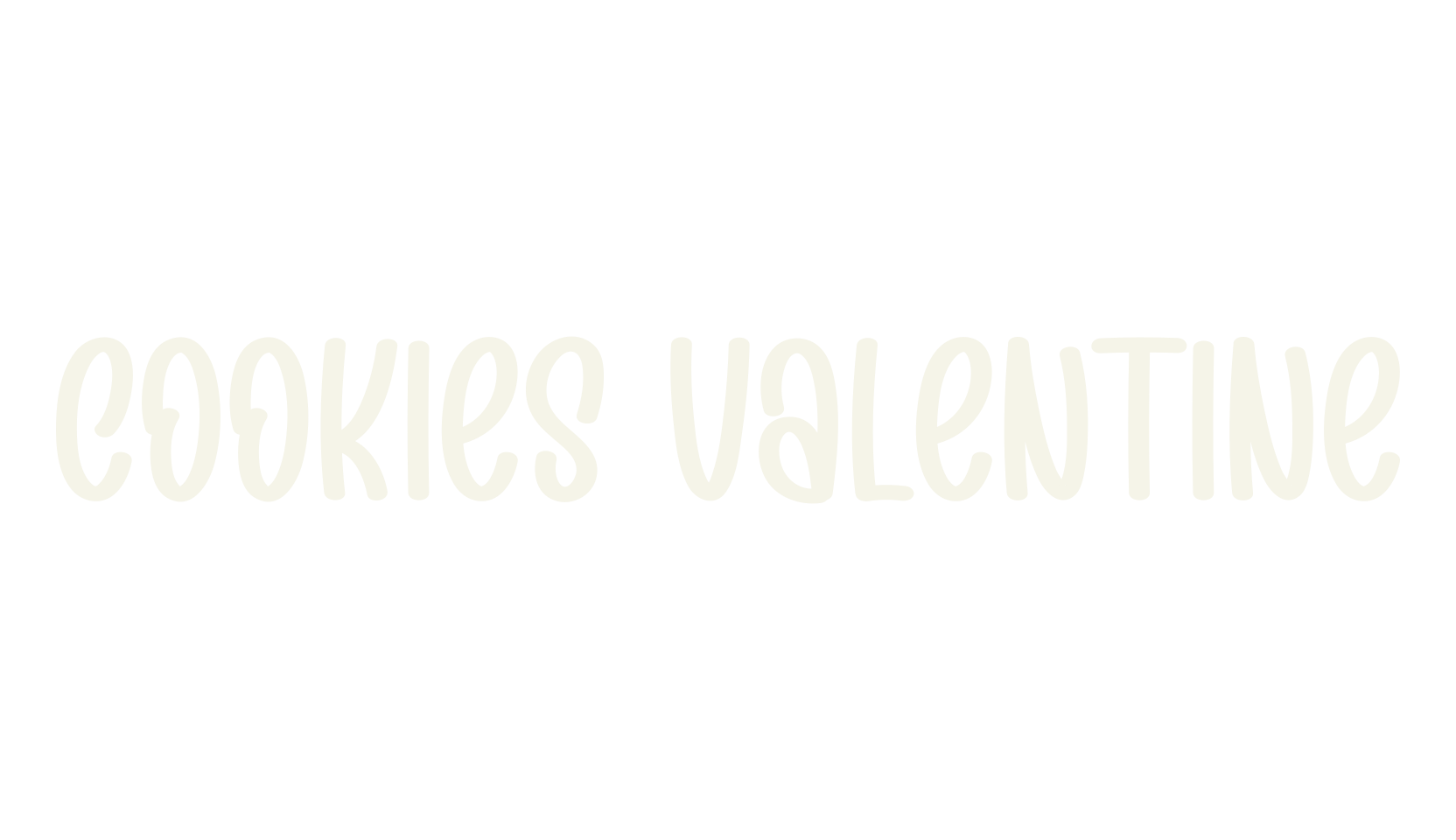 Cookies Valentine, handwriting font preview