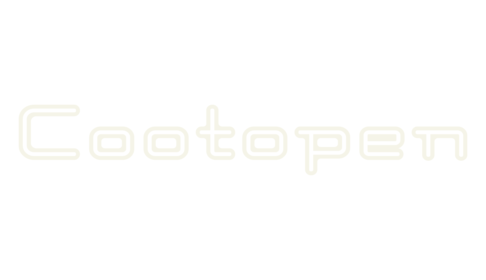 Cootopen, outline font preview