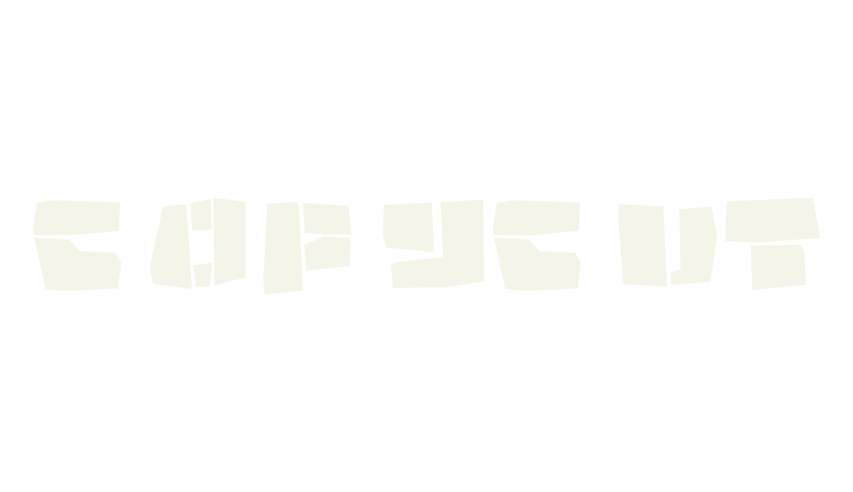 Copycut, stencil font preview