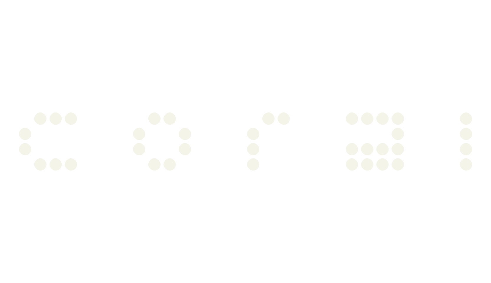 coral, dotted font preview
