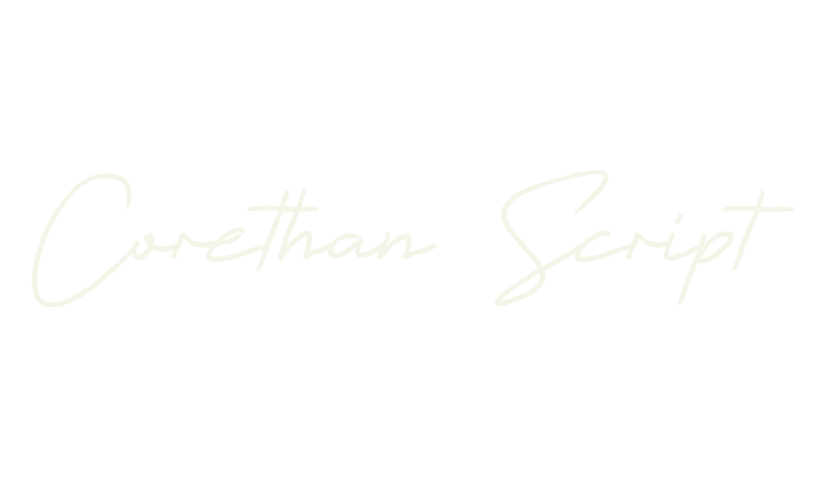Corethan Script, cursive font preview