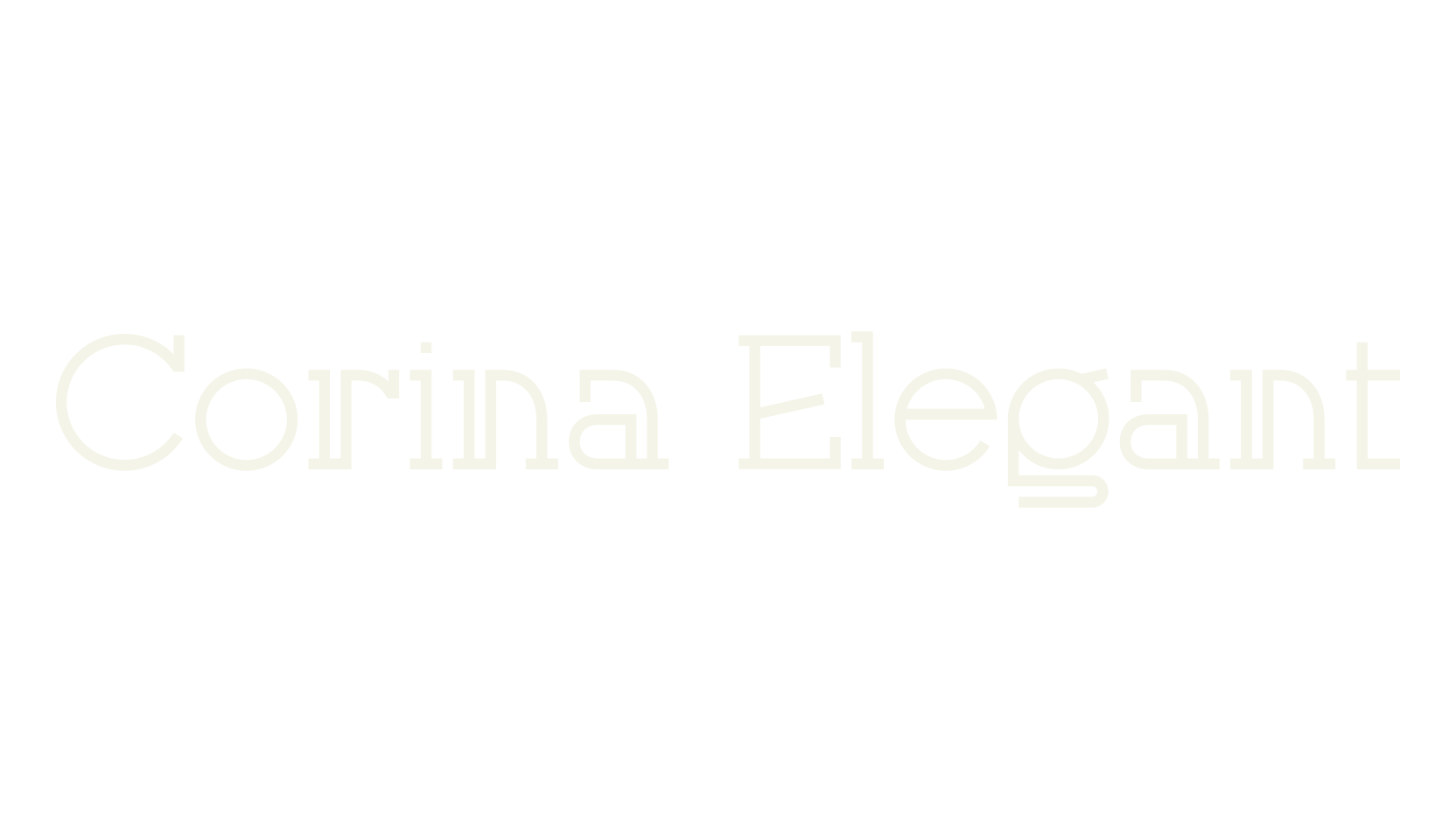 Corina Elegant, serif font preview