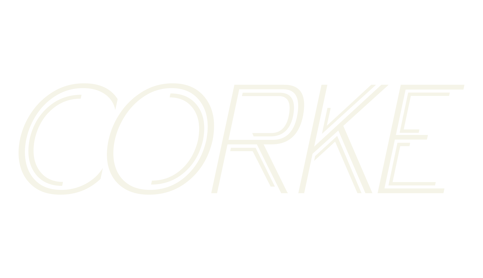 CORKE, futuristic font preview