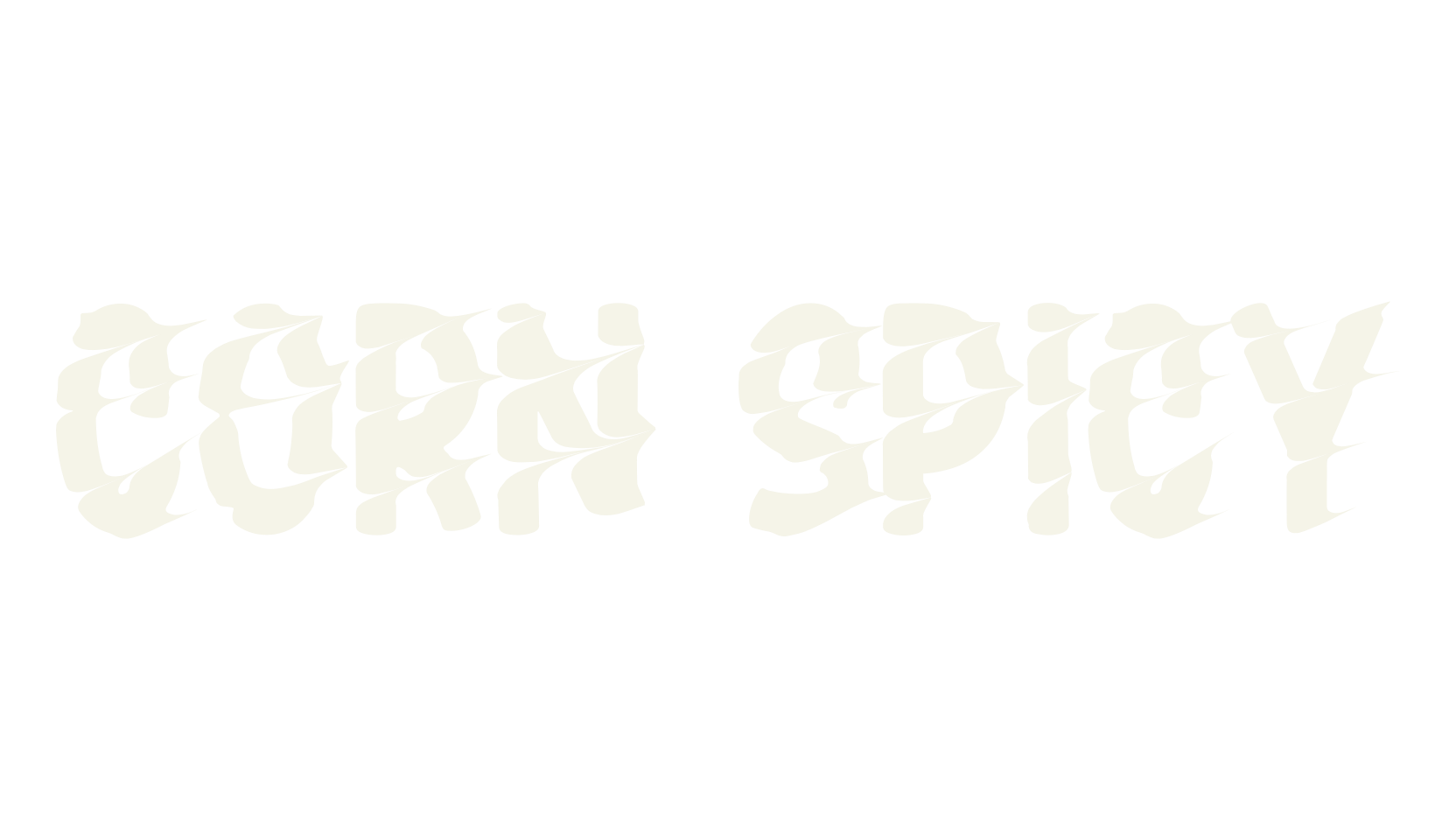 Corn Spicy, cartoon font preview