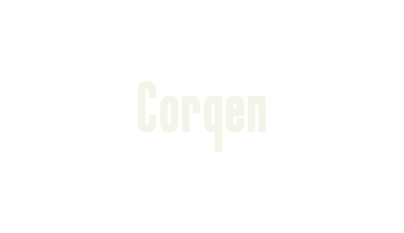 Corqen, sans serif font preview