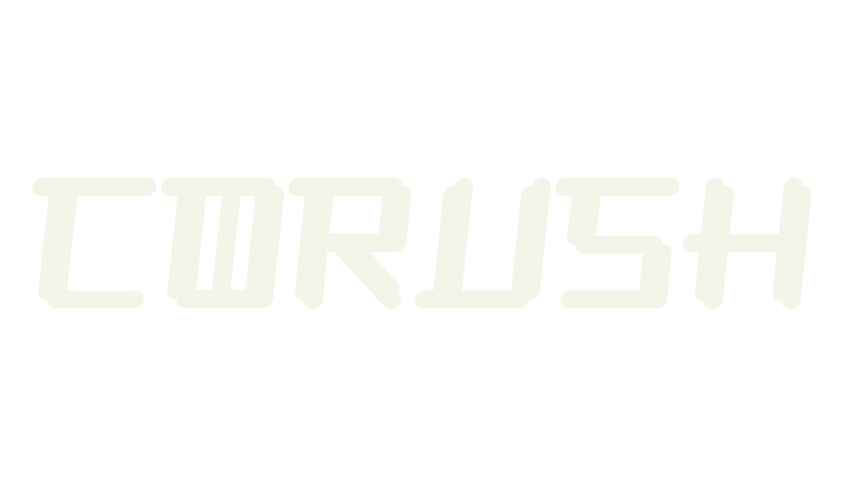 Corush, robotic font preview