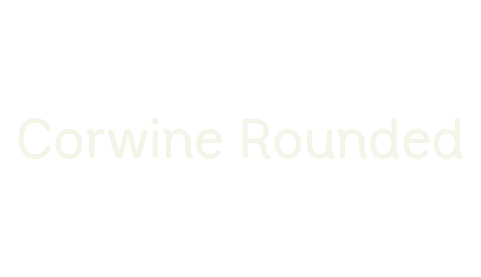 Corwine Rounded, rounded font preview