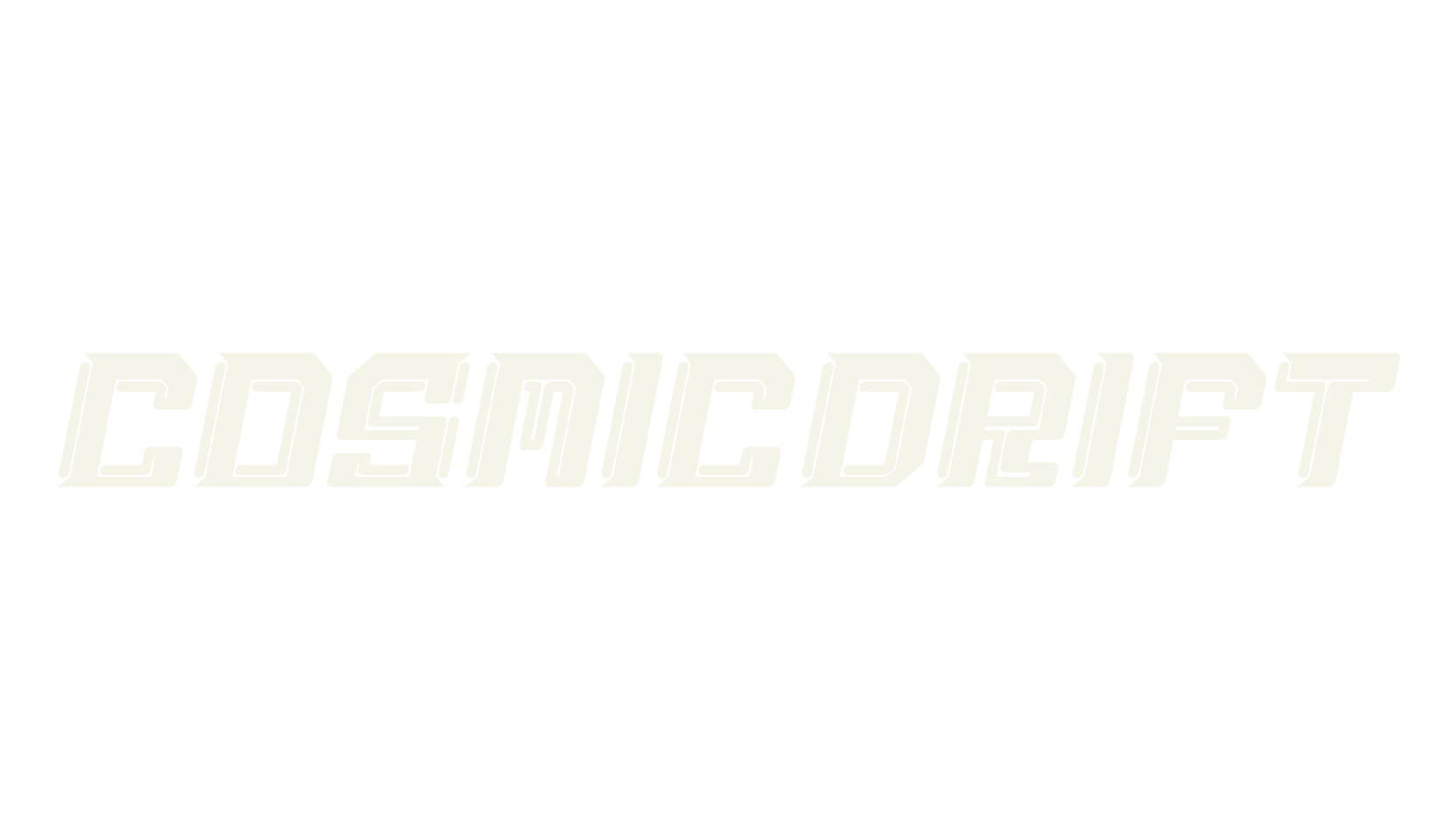 Cosmic Drift, space font preview