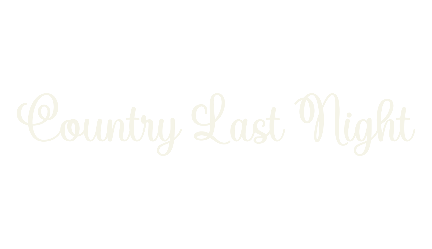 Country Last Night, handwriting font preview