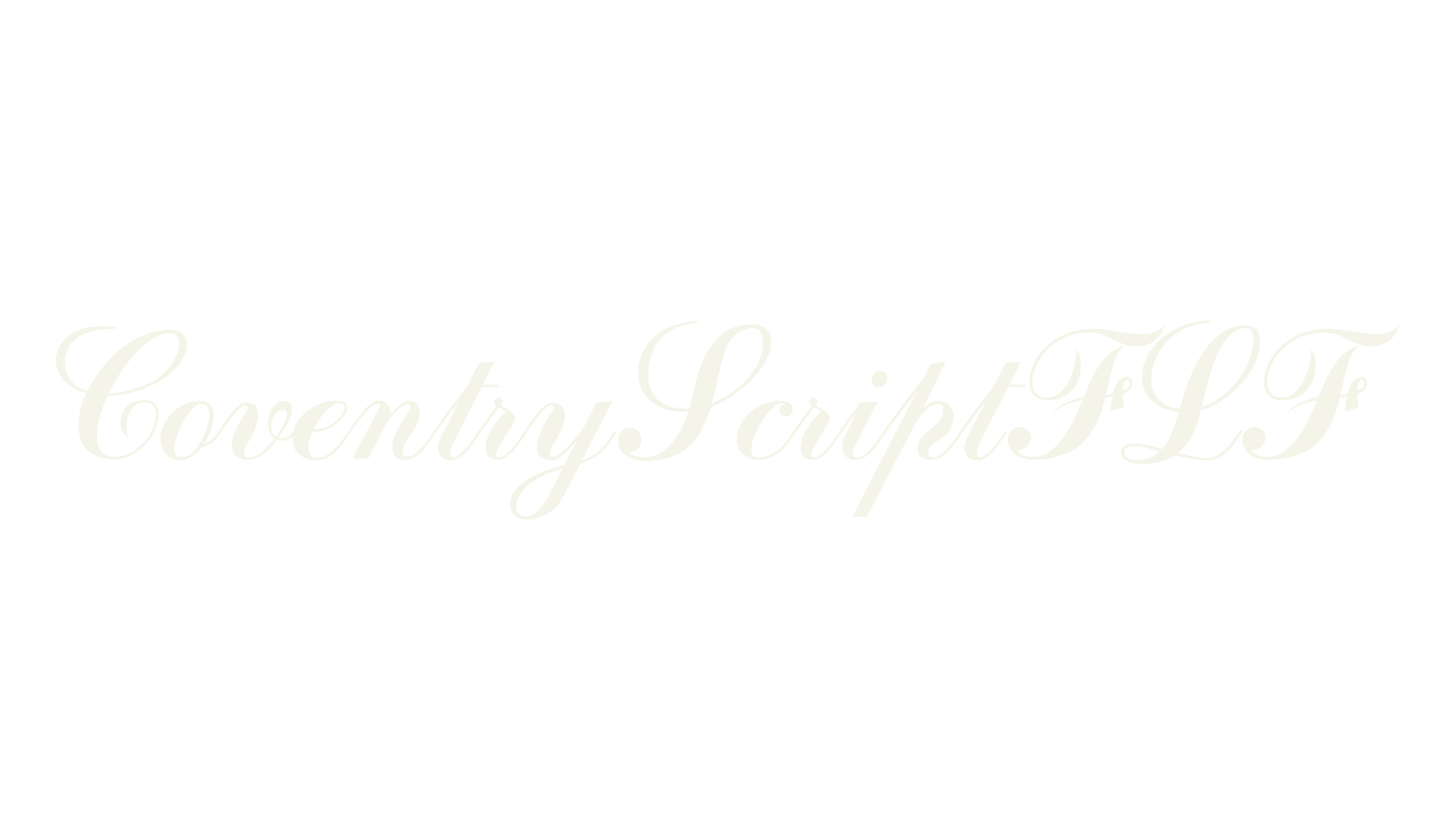 CoventryScriptFLF, fashion script font preview